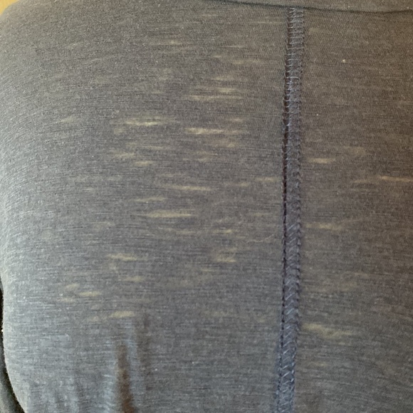 Six/Fifty Navy Blue Long Sleeved Shirt w/ Tie Front Size Small in EUC - Picture 2 of 8